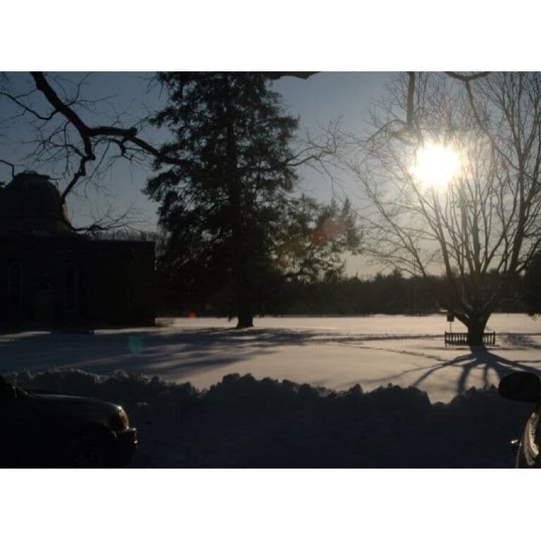 The Nature Trail at Haverford College during winter, about 3 miles long. 