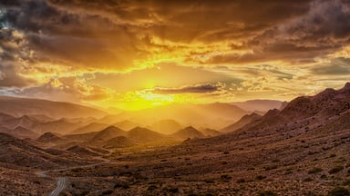 Sonnenuntergang über Weltevrede (Prince Albert)