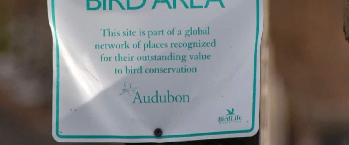A sign indicating an important bird area.