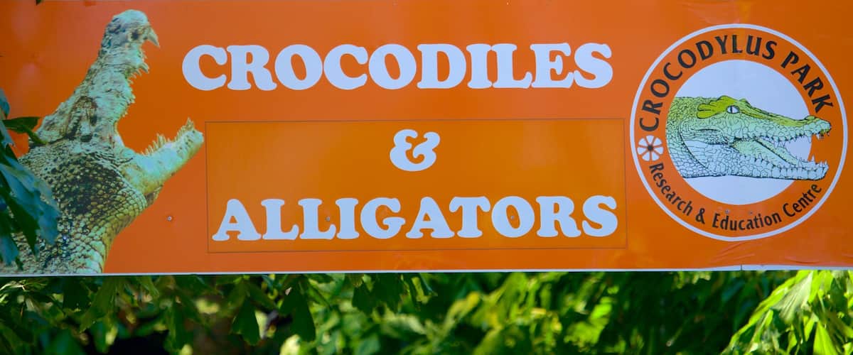 Crocodylus Park das einen Beschilderung