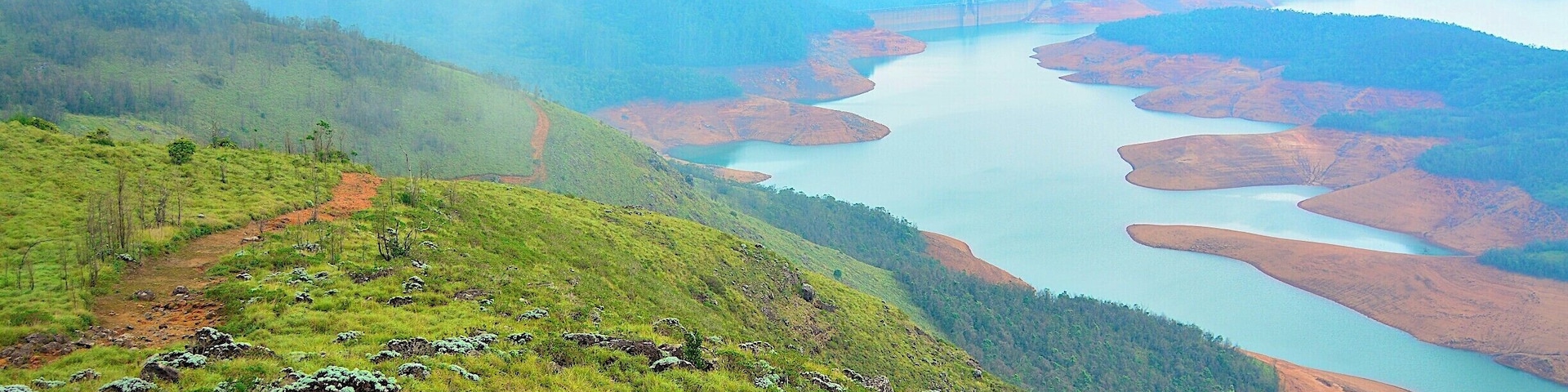 A view from a trail in the Upper Bhavani area of the Nilgiri Hills in Tamil Nadu, India.