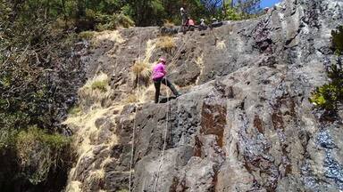 #Adventure
#afraidofheights
#staffretreat
At 42 I quit my full time job and the comforts of home (in Pennsylvania) to work as a volunteer at an anti-trafficking NGO in Chennai, India. Had no idea that would mean a staff retreat into the jungle where I'd repel down a 60 foot rock...and i hate heights!