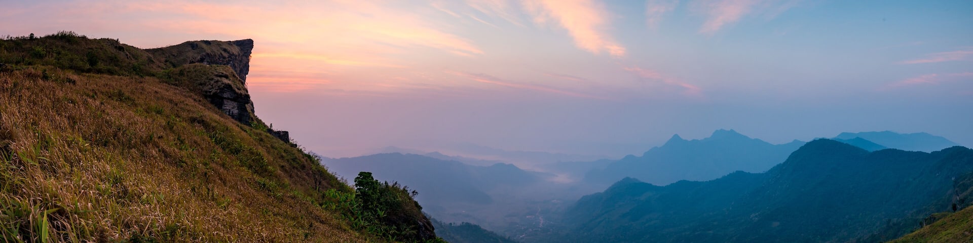 sunrise rock mountains Phu Chi Fa View Point at Thoeng District