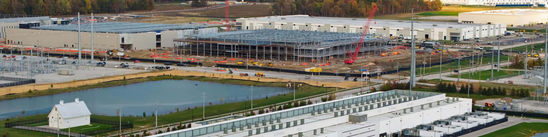 Large AI data center construction in New Albany, Ohio