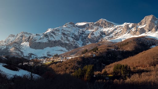 Panoramic view of the town of Colio, Cillorigo de Liebana, Cantabria.