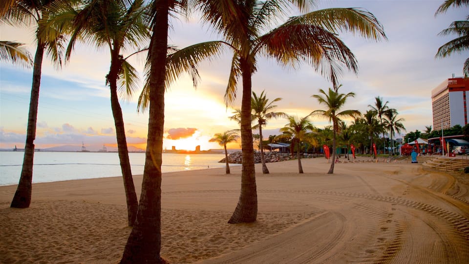 The Strand showing general coastal views, a beach and tropical scenes