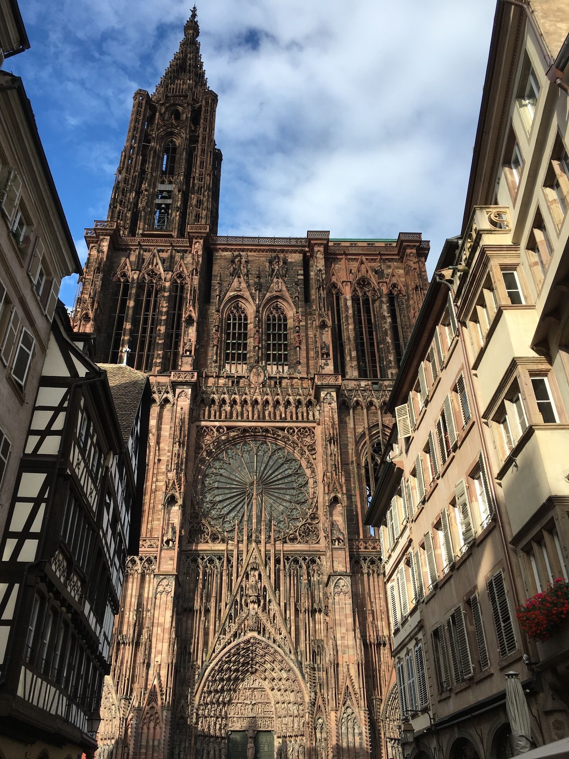 Photo of Notre dame cathedral in Strasbourg taken a year ago today during my cycle tour of Europe
