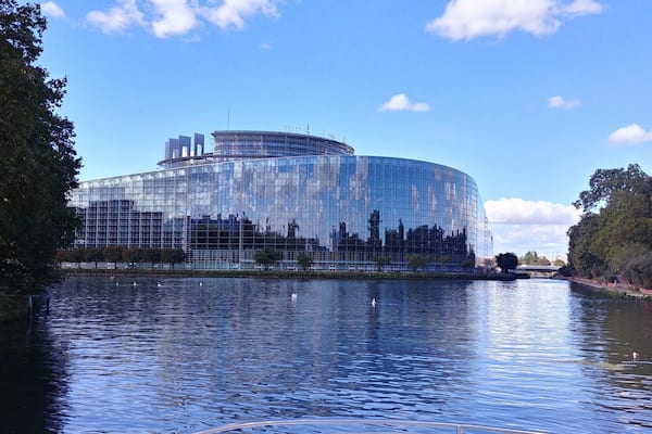 A photo taken from the river