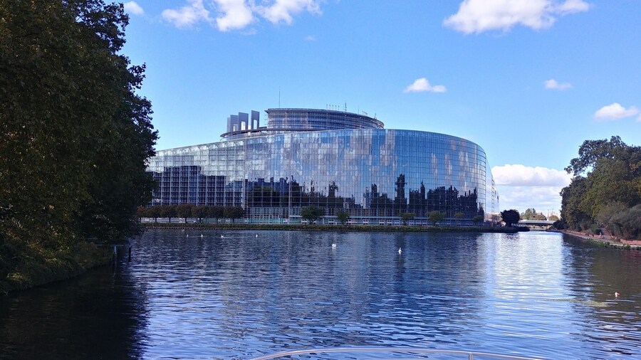 A photo taken from the river