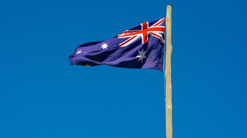 Aussie World fasiliteter samt skilt