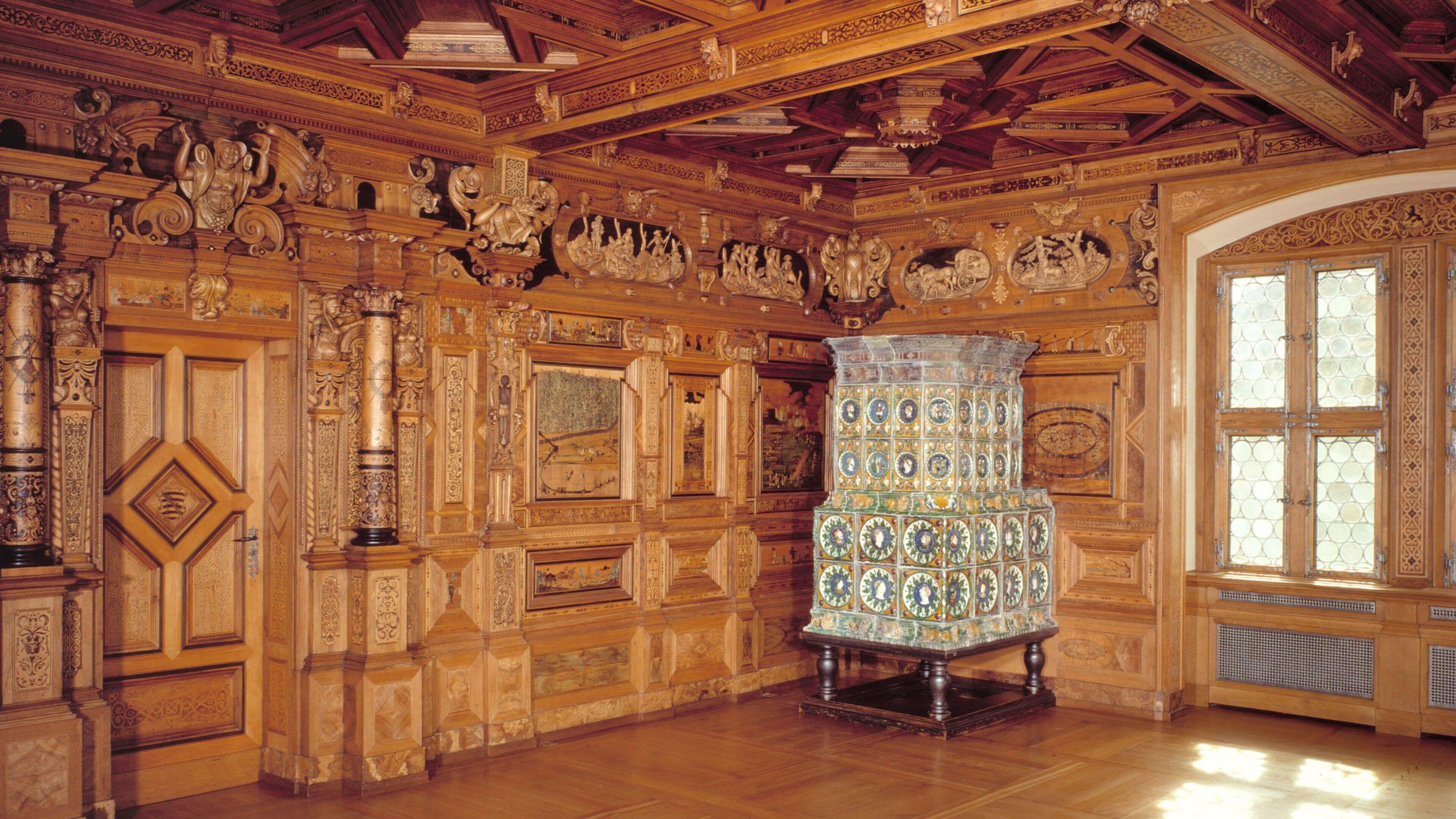 Coburg Fortress which includes a castle, interior views and heritage elements