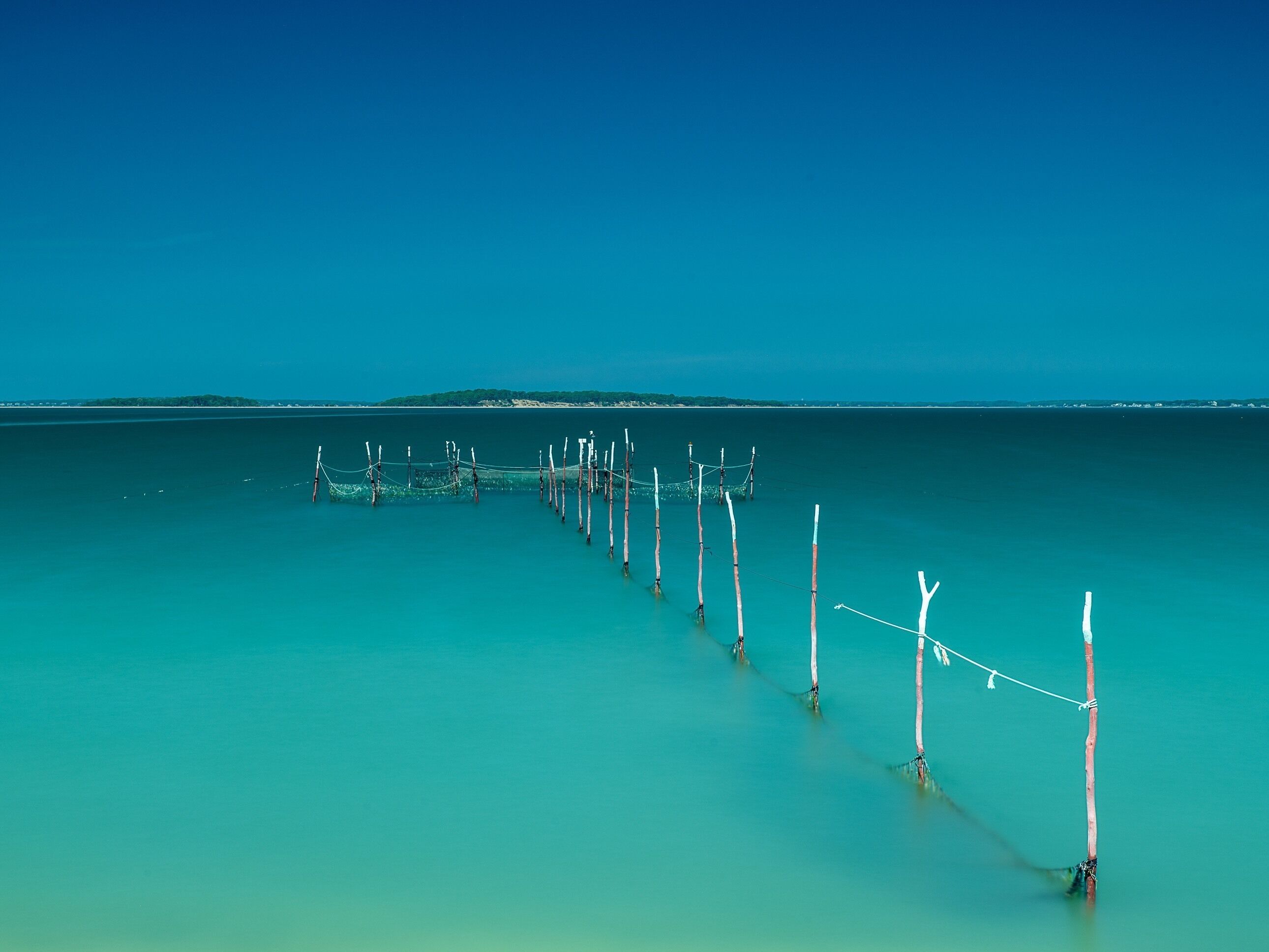 Saw some fishing nets set up as I was driving along Noyac Beach road towards Sag Harbor Long Island. Had to stop and get a long exposure shot.