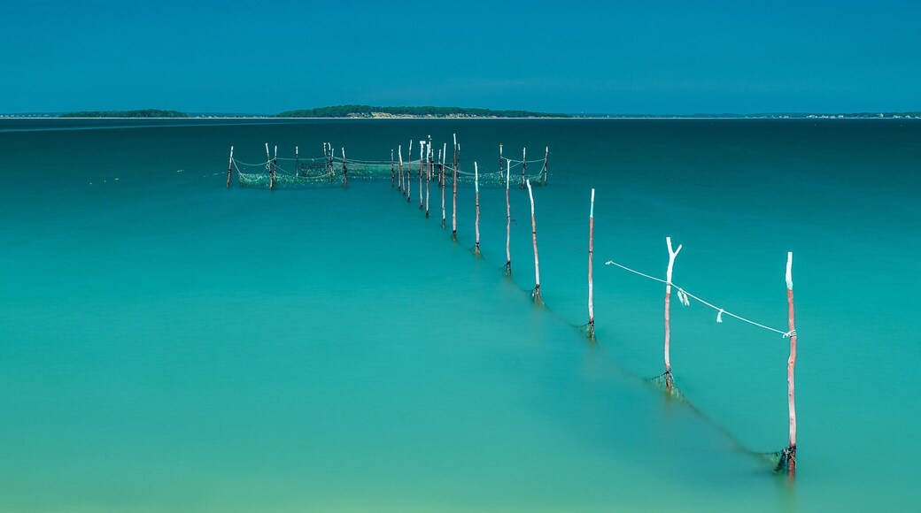 Saw some fishing nets set up as I was driving along Noyac Beach road towards Sag Harbor Long Island. Had to stop and get a long exposure shot.