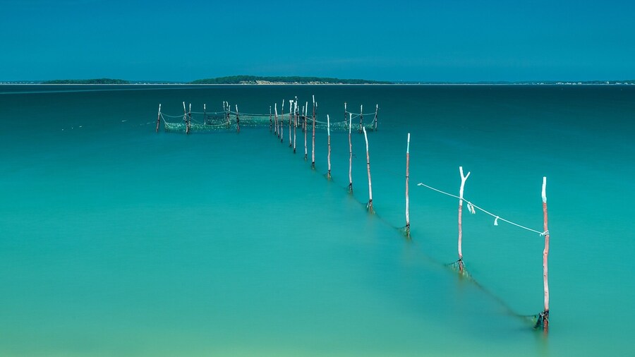 Saw some fishing nets set up as I was driving along Noyac Beach road towards Sag Harbor Long Island. Had to stop and get a long exposure shot.