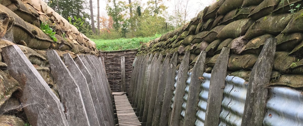 Recreated trenches at MMP 1917