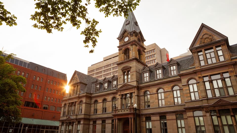 Halifax City Hall showing an administrative buidling and heritage architecture