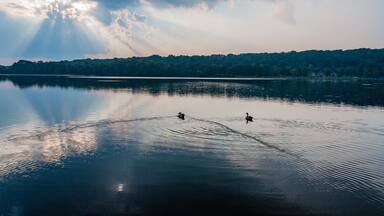 Summer Evening at Lake Pinchot, Pennsylvania USA, Lewisberry, Pennsylvania