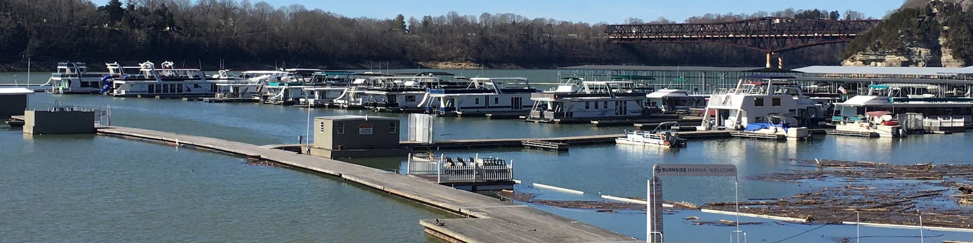 Beautiful Marina in Burnside. The ducks got really close to us.