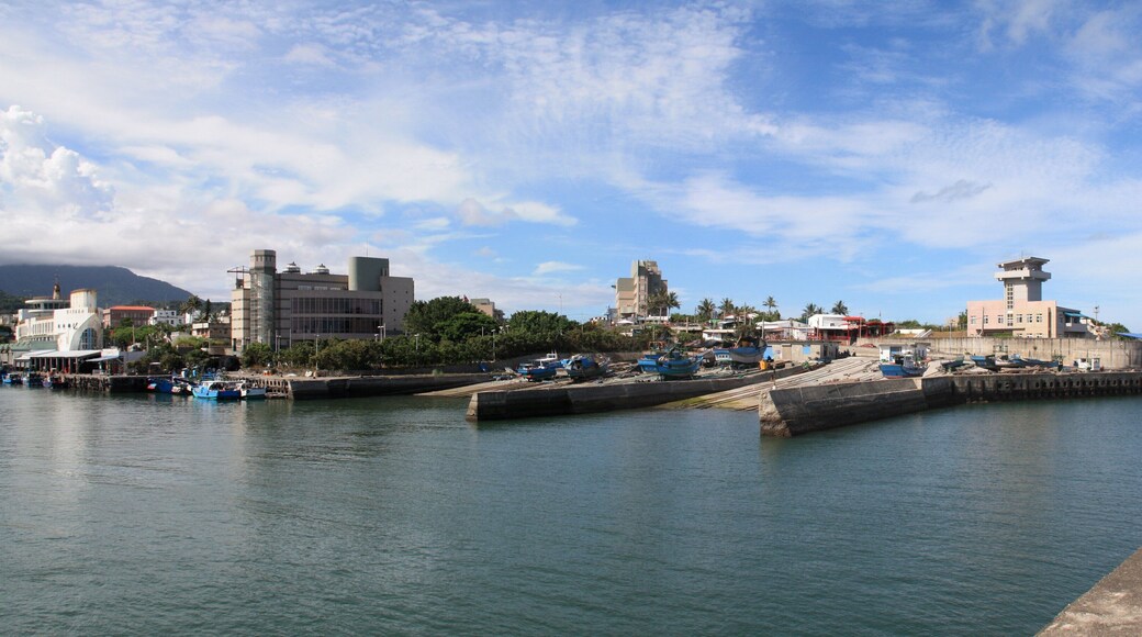 Taitung County Chenggong Chenggong Fishing Harbor View from seawall to slipway