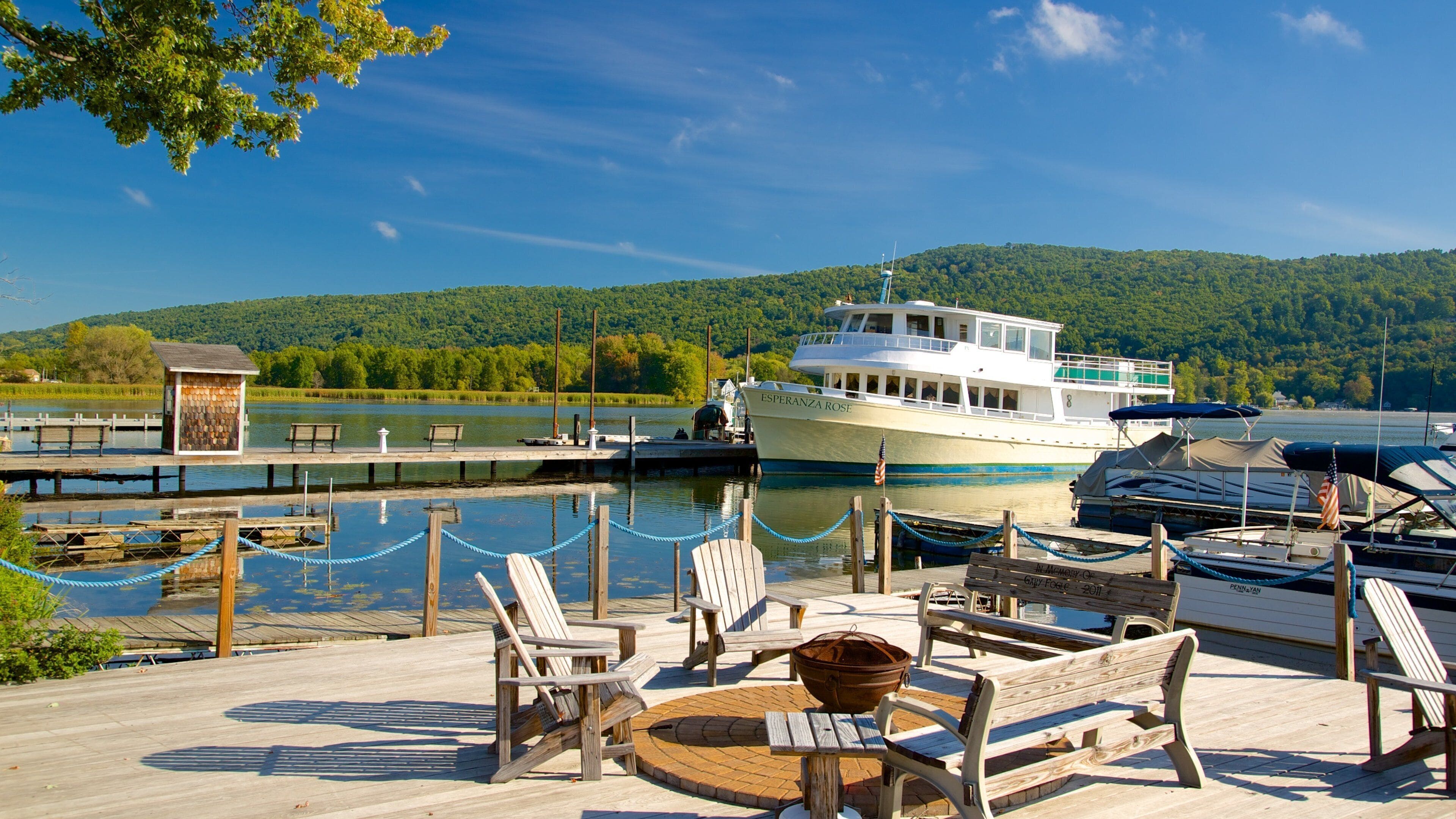Keuka Lake State Park which includes a bay or harbor