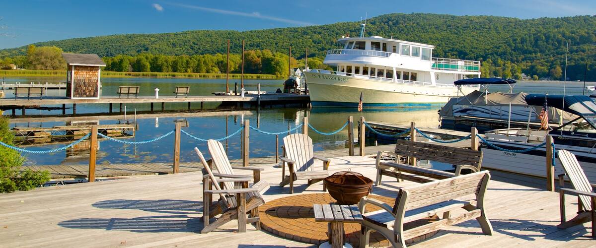 Keuka Lake State Park which includes a bay or harbor