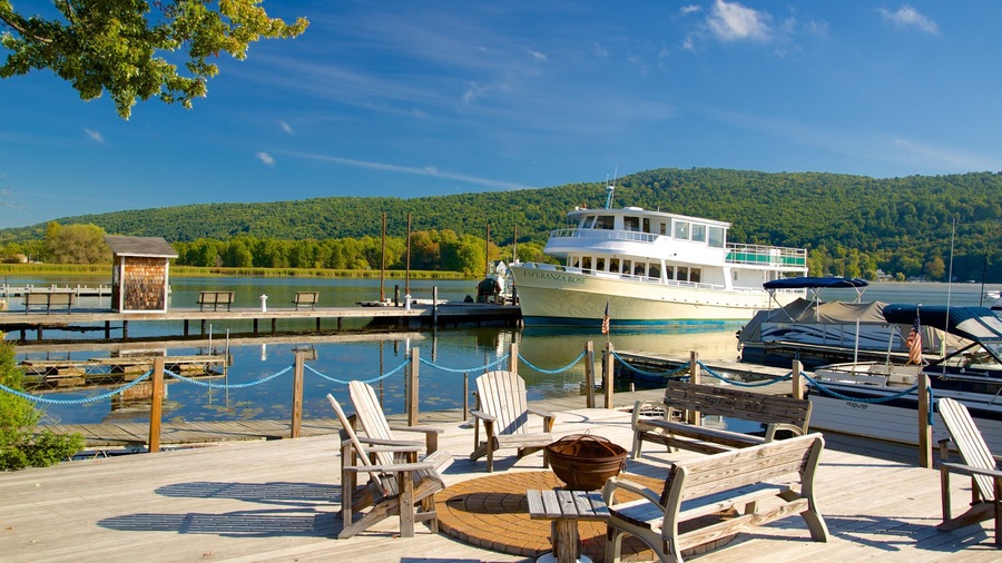 Keuka Lake State Park which includes a bay or harbor