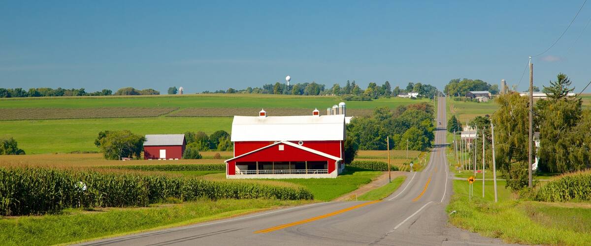 Keuka Lake State Park which includes farmland