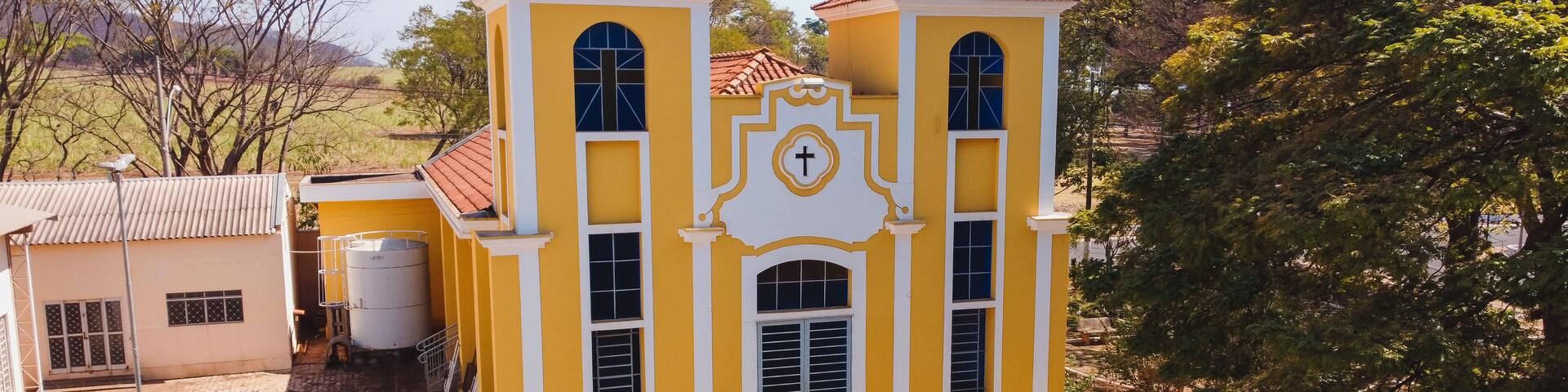 Luís Antonio São Paulo Brazil - August 09 2021: Parish Church of Santa Luzia in the city of Luís Antonio SP