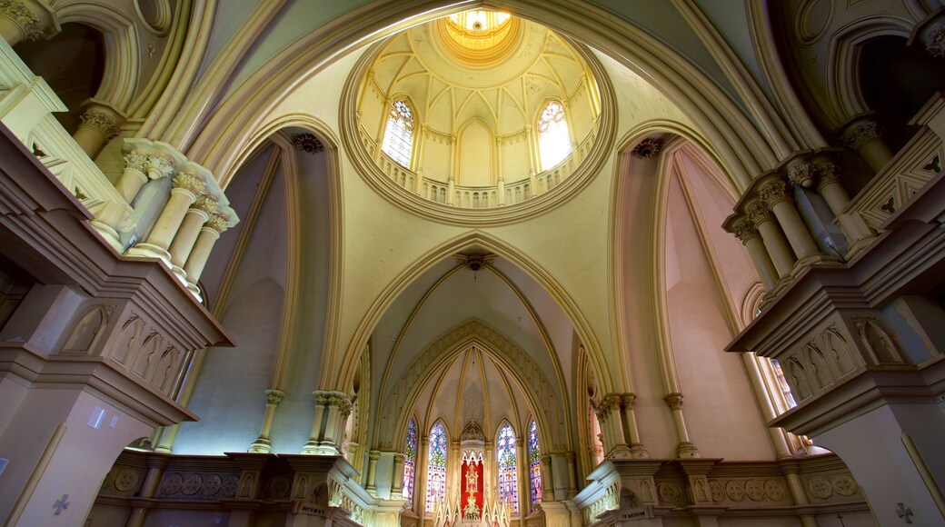 Boa Viagem Cathedral which includes interior views, heritage elements and a church or cathedral