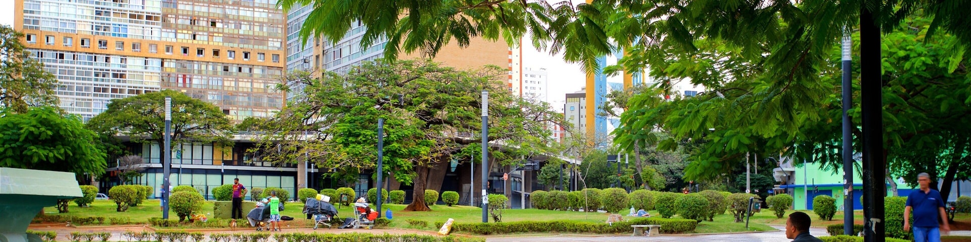 Raul Soares Square which includes a city and a garden