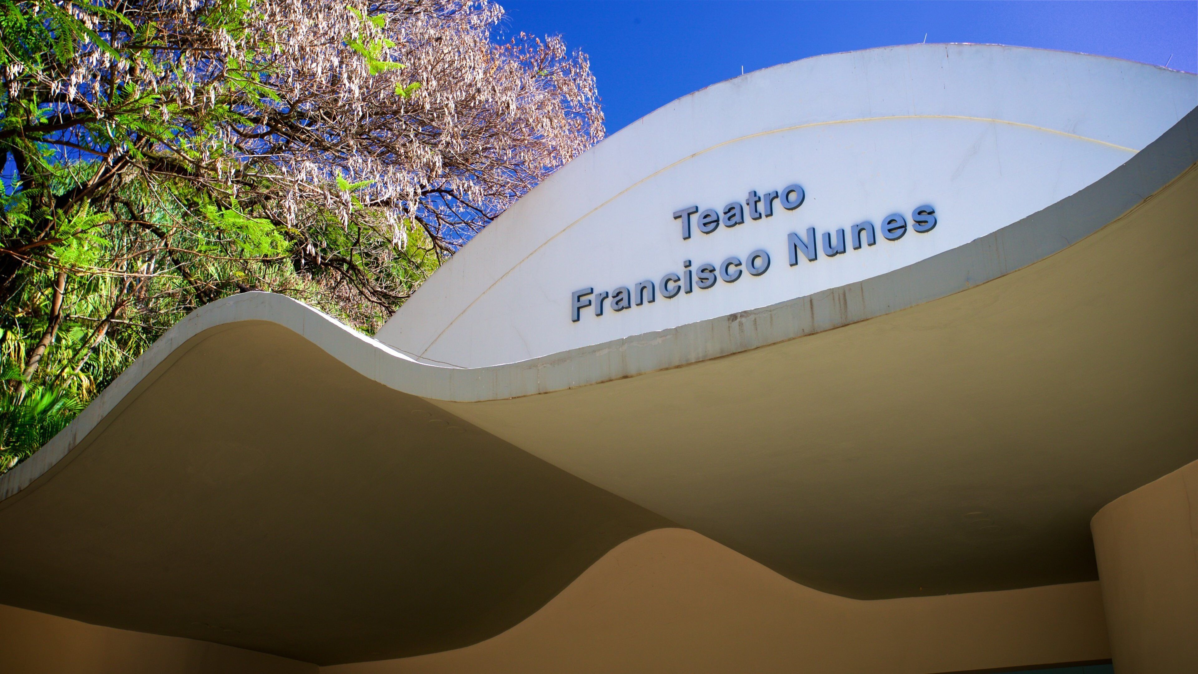 Teatro Francisco Nunes mostrando segnaletica