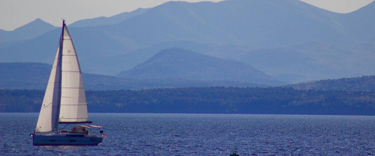 Nice afternoon for a sail on Lake Champlain with the Adirondacks as a backdrop. Wonderful!