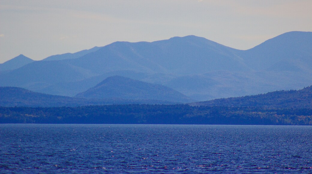 View of a small part of the Adirondacks from Lake Champlain.
