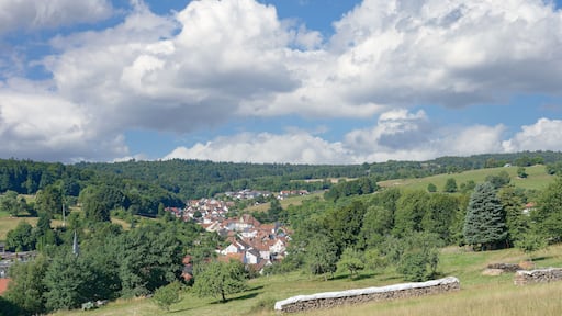 Village of Weibersbrunn in Spessart region, Bavaria, Germany