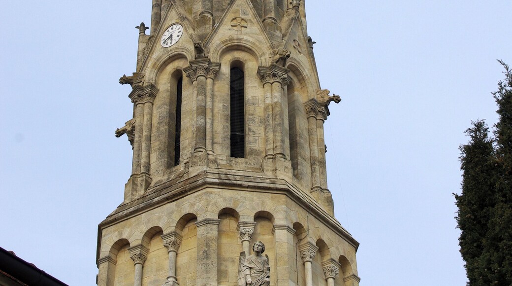 Church of Saint John of Étampes in La Brède (Gironde, France). National Heritage Site of France.