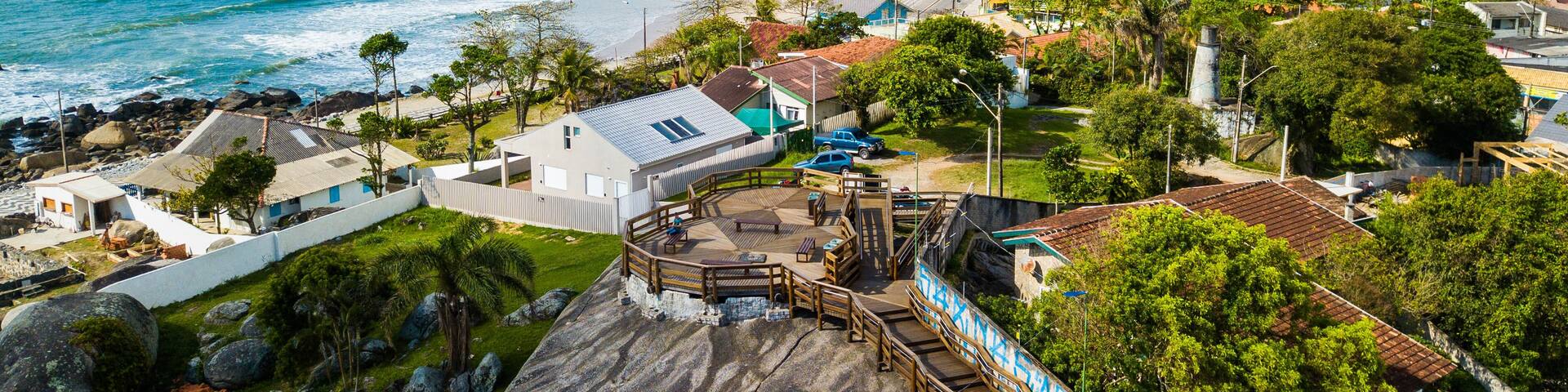 Matinhos - PR. Aerial view of the Mirante das Pedras, in Matinhos, Paraná, Brazil