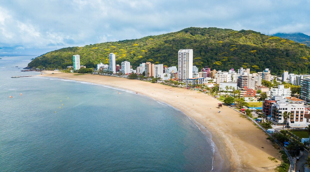 Matinhos - PR. Aerial view of Mansa beach, in Caiobá, Paraná, Brazil