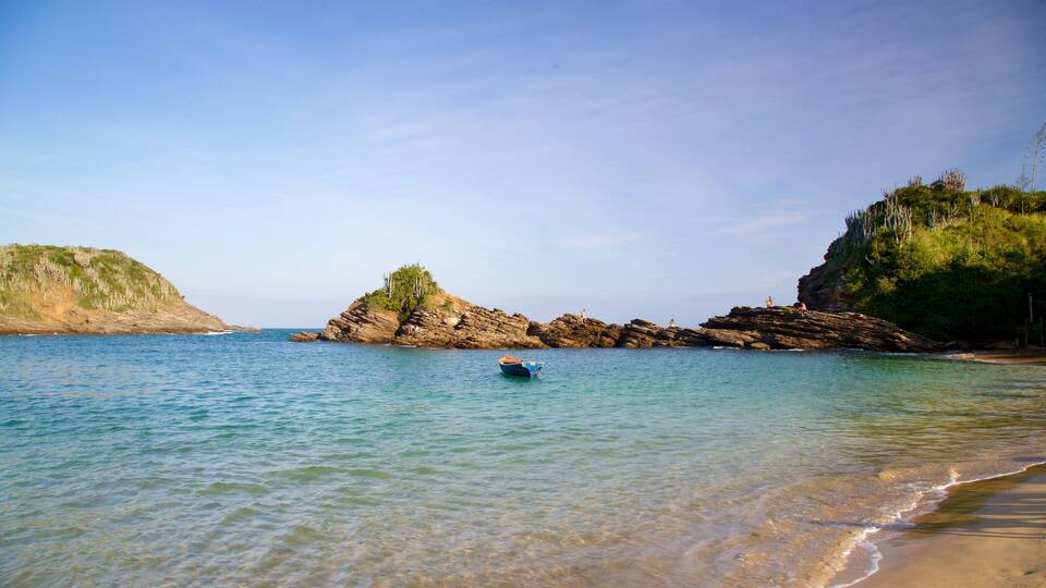 Ferradurinha Beach featuring rugged coastline and general coastal views
