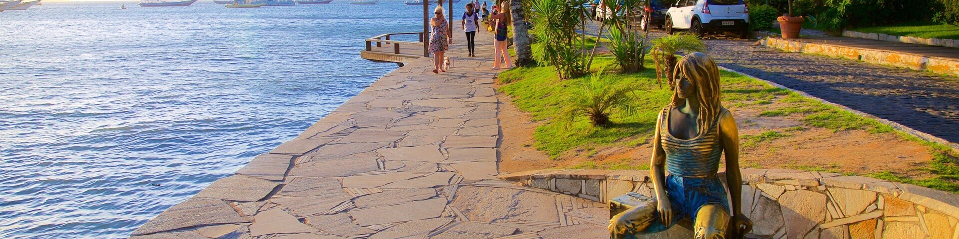 Brigitte Bardot Statue featuring outdoor art, a statue or sculpture and general coastal views