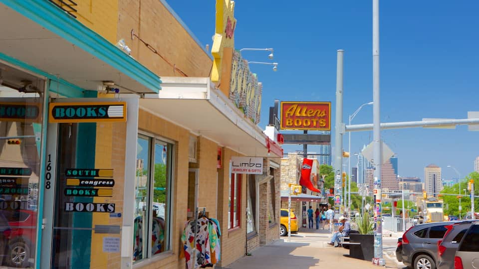 South Congress which includes shopping and signage