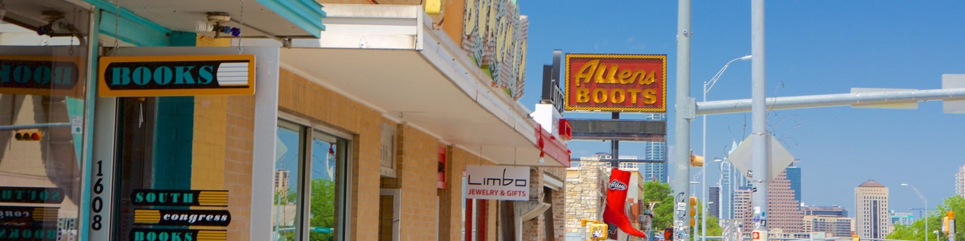 South Congress which includes shopping and signage
