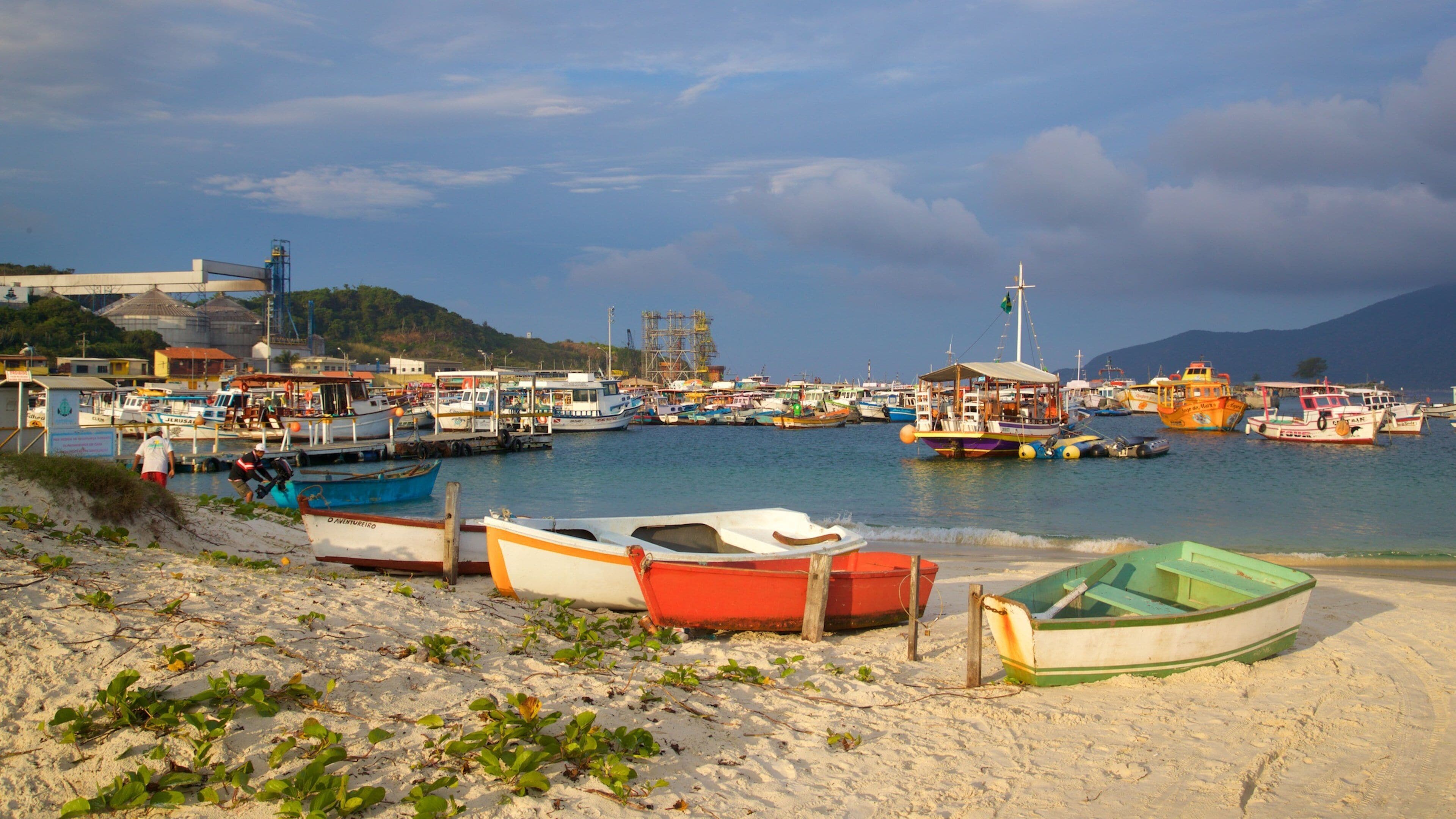 Forno Port which includes a bay or harbor, a beach and general coastal views