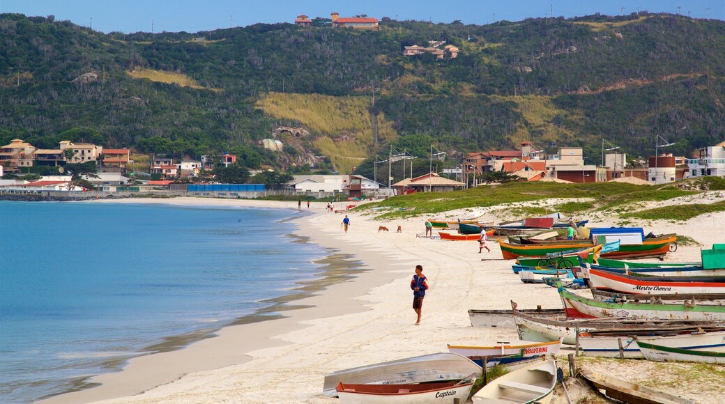 Puerto de Forno mostrando vistas de una costa, una localidad costera y una playa de arena