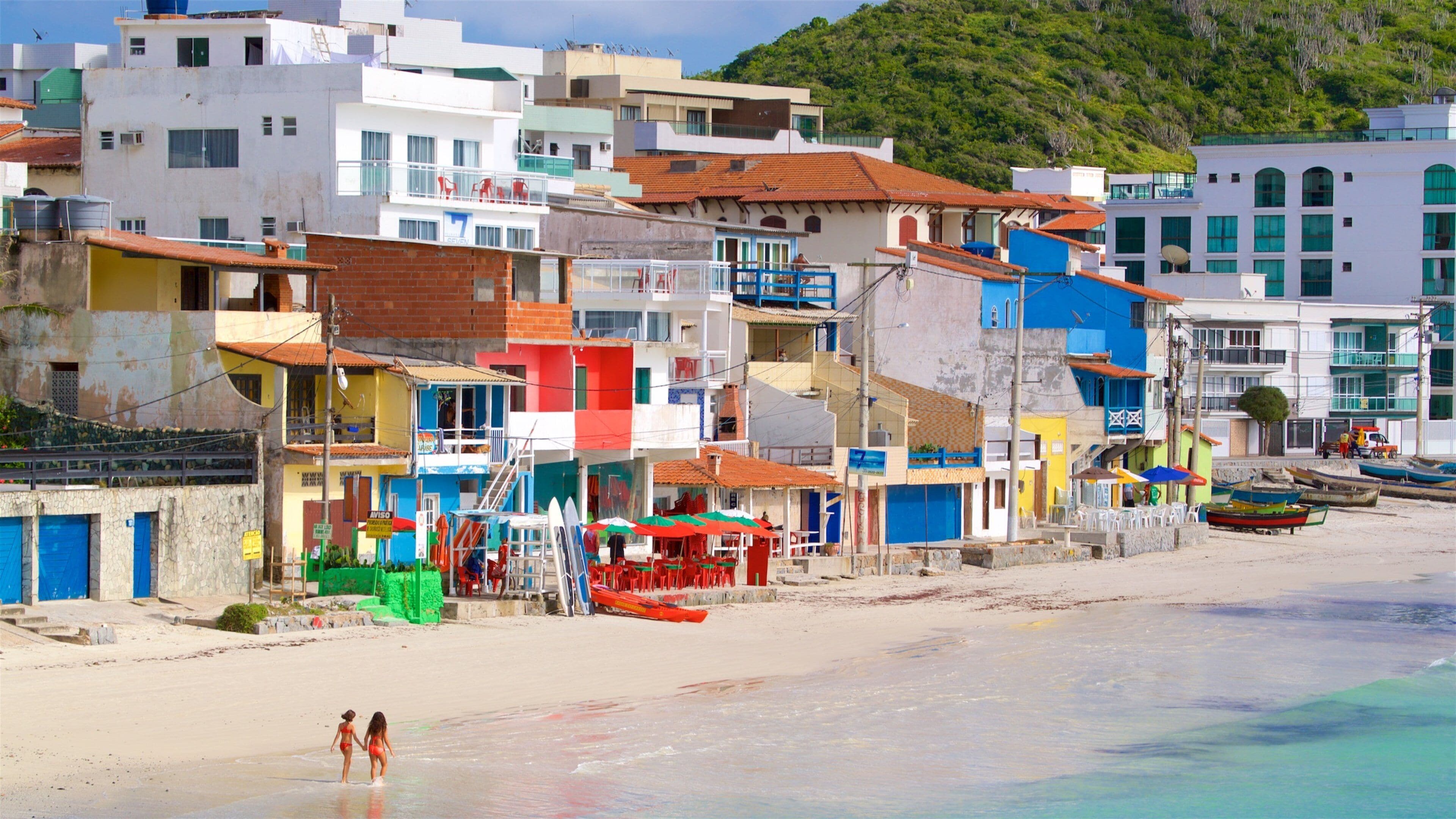 Prainha Beach featuring a sandy beach, general coastal views and a coastal town