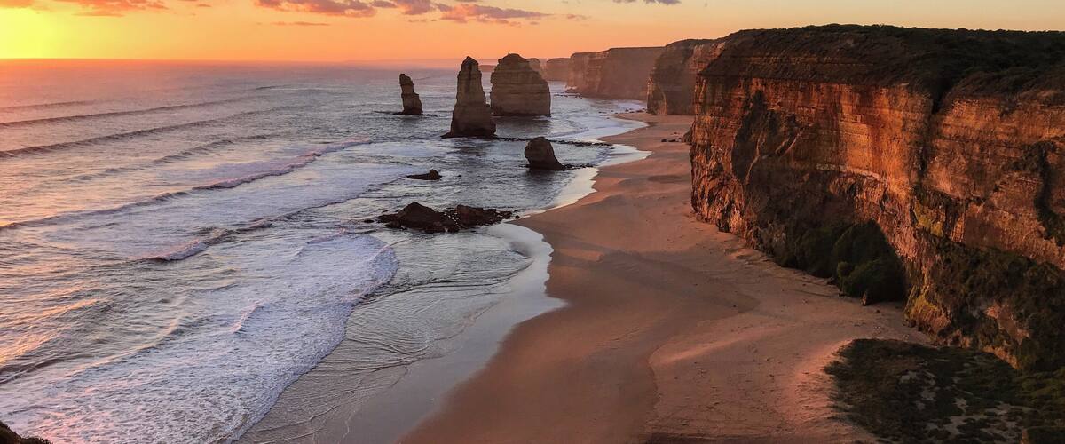 Classic view at the 12 Apostles at sunset. But wait around until just after all the tourists are gone (after the sun has dissappeared) to see the penguins returning for the night, coming out of the ocean and walking up the beach to their nests
#LifeAtExpedia