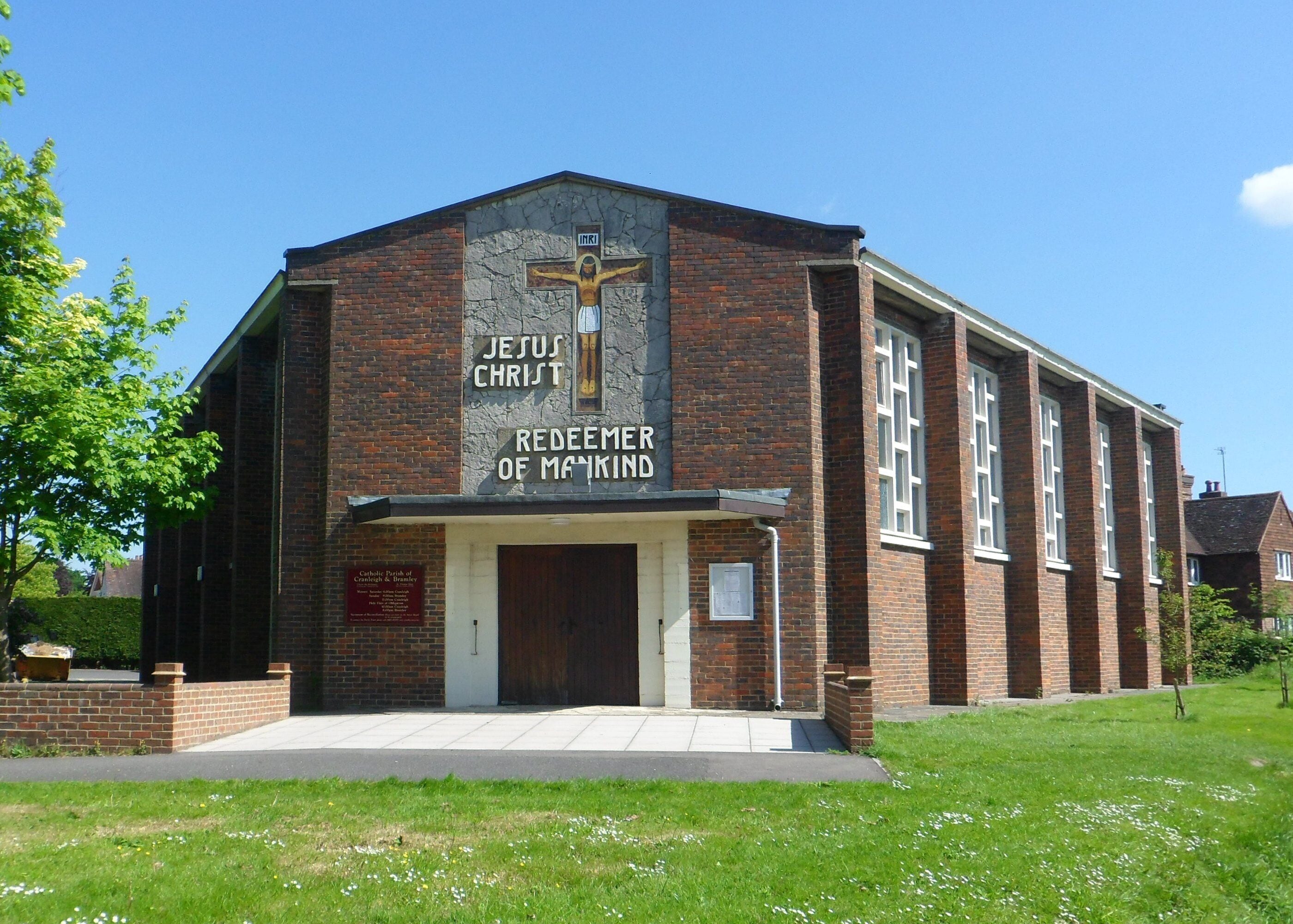 Church of Jesus Christ Redeemer of Mankind, St Nicolas' Avenue, Cranleigh, Borough of Waverley, Surrey, England. The Roman Catholic parish church of Cranleigh.