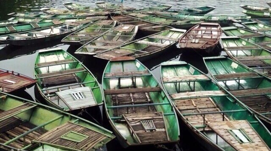 All the rowing boats after our hour and half tour of Tam Coc. What an adventure up/down the river. Put it on your list to do as a day trip.