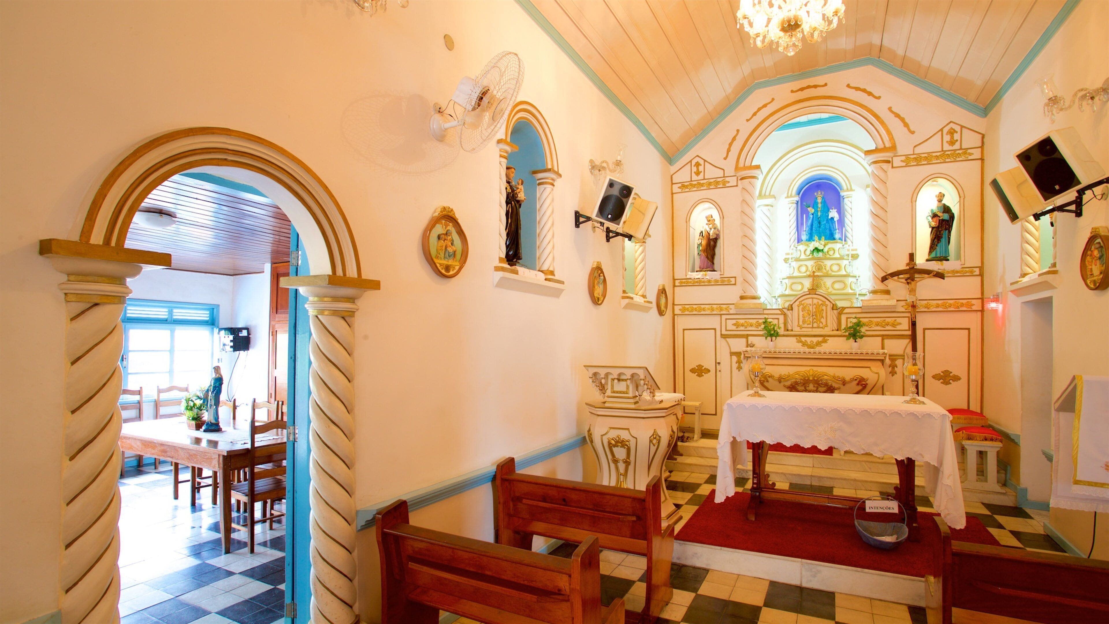 Our Lady of Remedies Church which includes interior views and a church or cathedral