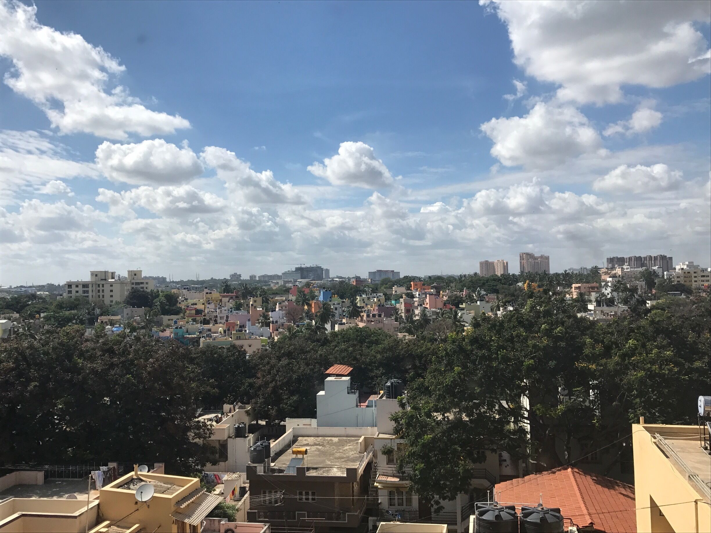 View from the room..clear skies..Bengaluru #Elsewhere