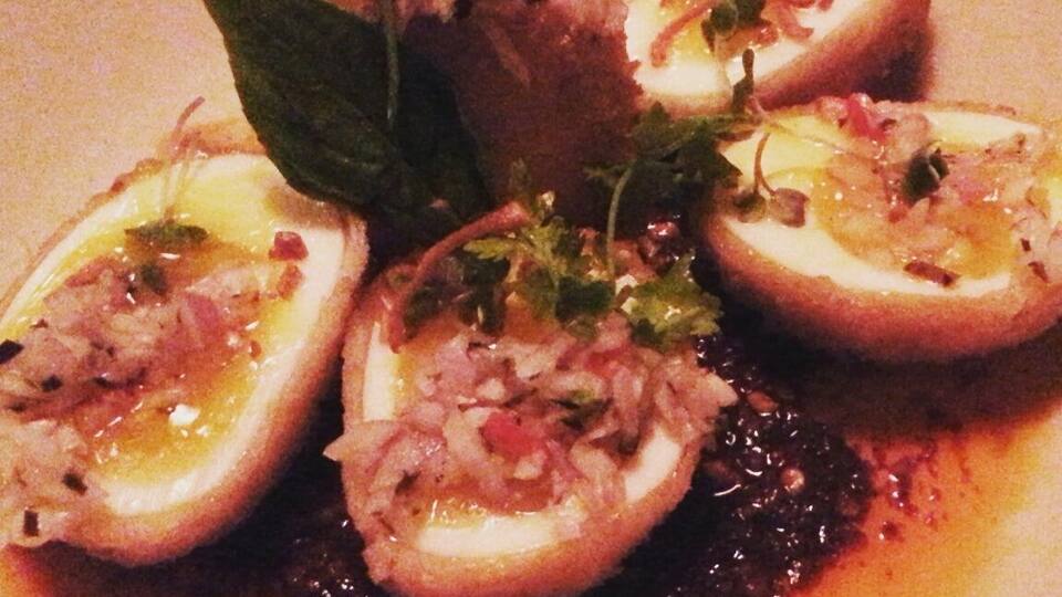 This yummy dish is 'Son in law eggs' , @ The Fatty Bao restaurant, don't know why this name 😜It was delicious. It is a panasian cuisine restaurant at Bangalore.